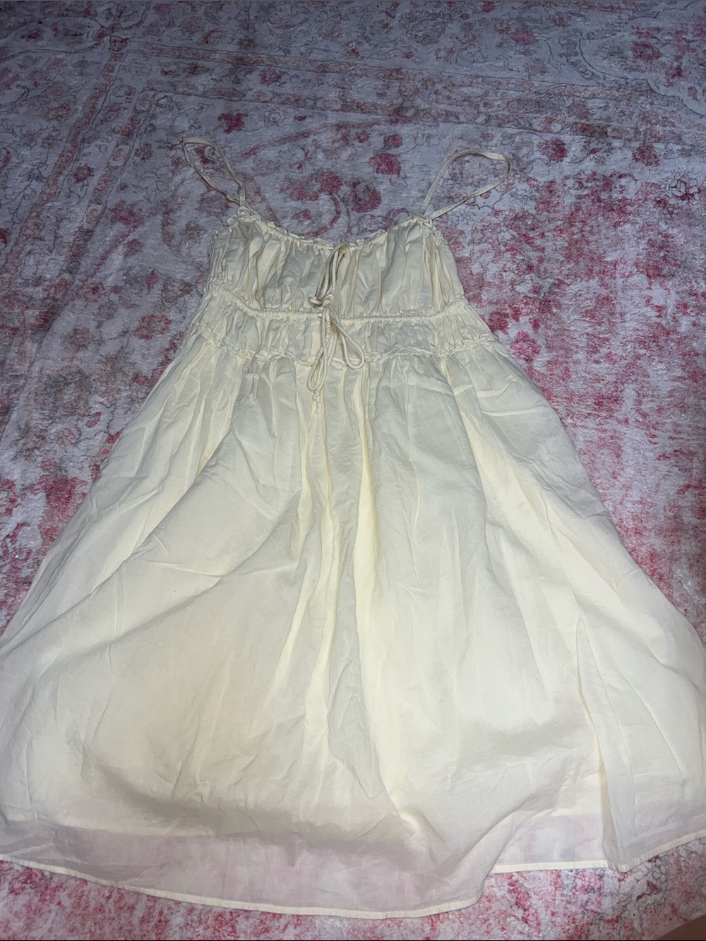 aerie Butter Yellow Spaghetti-Strap Mini Dress